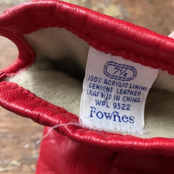 Red leather vintage belt/gloves - Picture 4 of 6